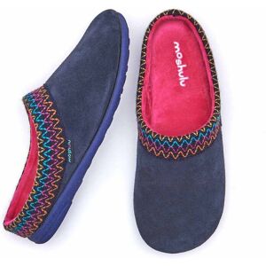 Blue Embroidered Turkish Mule Slippers   Size 8   Anvik Moshulu - 8