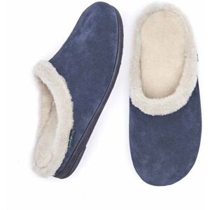 Blue Fluffy Suede Mule Slippers   Size 7   Blitzen Moshulu - 7