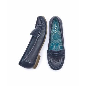 Blue Fringed Leather Loafers   Size 4.5   Italian Dressing Moshulu - 4.5