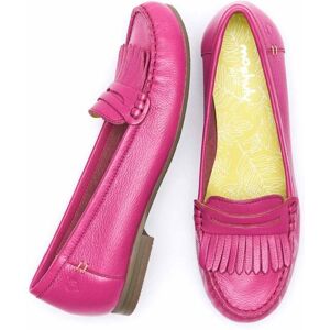 Pink Fringed Leather Loafers   Size 6   Italian Dressing Moshulu - 6