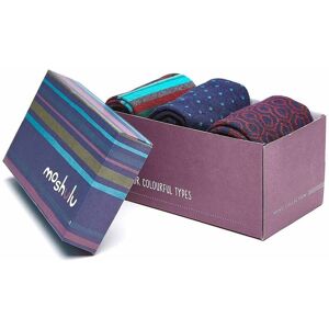 Blue Mens Cotton-Rich Sock Box   Inky Pools Sock Box Moshulu