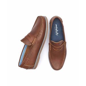 Brown Men's Casual Leather Loafers   Size 11   Alwyn Moshulu - 11