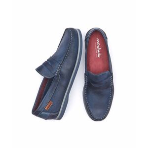 Blue Men's Casual Leather Loafers   Size 10   Alwyn Moshulu - 10