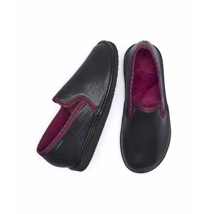 Black Men's Classic Leather Slippers   Size 9   Nepal 4 Moshulu - 9