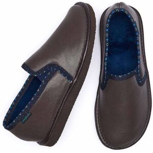 Brown Men's Classic Leather Slippers   Size 10   Nepal 4 Moshulu - 10