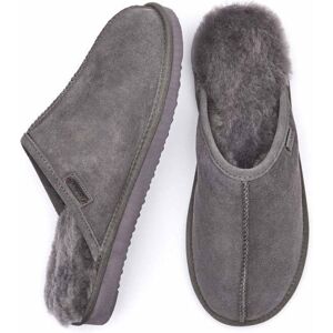 Grey Men's Luxury Sheepskin Mule Slipper   Size 8   Foxtail Moshulu - 8