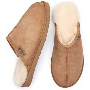 Brown Men's Luxury Sheepskin Mule Slipper   Size 10   Foxtail Moshulu - 10