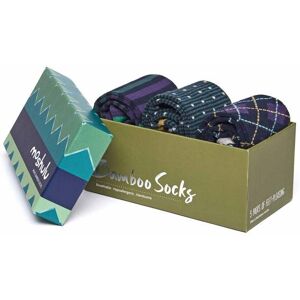 Multi Men's Patterned Bamboo Blend Sock Box   Rubus Sock Box Moshulu