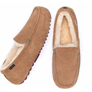 Brown Men's Sheepskin Moccasin Slippers   Size 9   Dishley Moshulu - 9