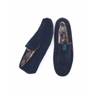 Blue Men's Suede Moccasin Slippers   Size 10   Fielding 3 Moshulu - 10
