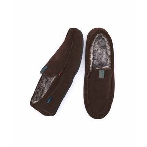 Brown Men's Suede Moccasin Slippers   Size 9   Fielding 3 Moshulu - 9