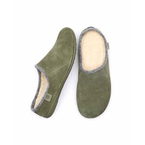 Green Men's Suede Mule Slippers   Size 10   Derril Moshulu - 10