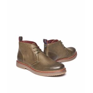 Green Men's Waxy Leather Desert Boots   Size 11.5   Sheppard Moshulu - 11.5