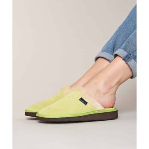 Green Pastel Suede Mule Slippers   Size 7   Livorna Moshulu - 7