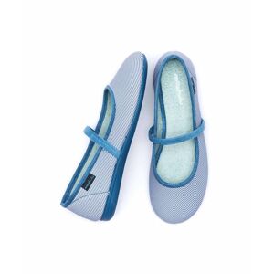 Blue Patterned Lightweight Ballerina Slippers   Size 7   Cleido Moshulu - 7