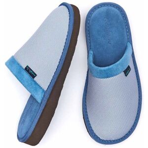 Blue Patterned Lightweight Mule Slippers   Size 3   Molliers Moshulu - 3