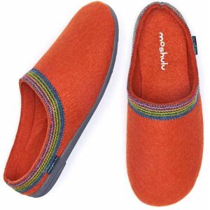 Brown Recycled Felt Turkish Mule Slippers   Size 8   Mirissa Moshulu - 8