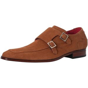 Jeffery West Suede Monk Shoes  - Saddle - Male - Size: 9 UK