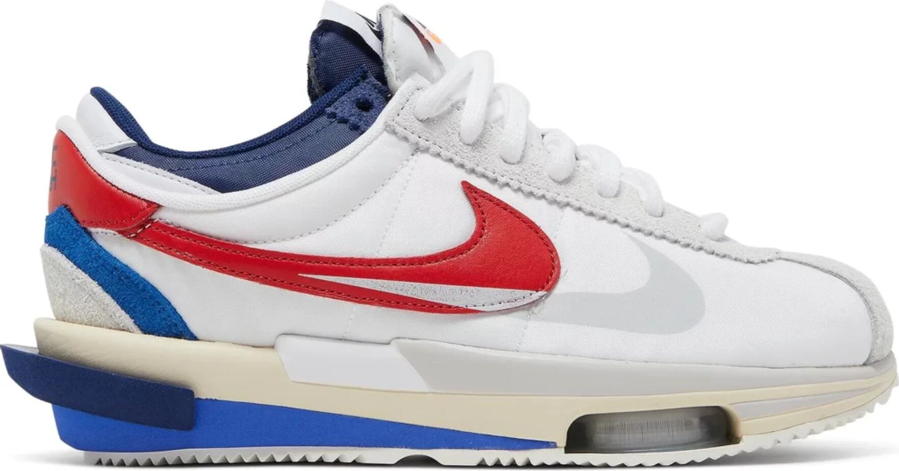 Nike Zoom Cortez Sp Sacai White University Red Blue - Size: UK 6 (EU 40) - EU 40 - Size: UK 6 (EU 40) - EU 40 - - Blue - Size: UK 6 (EU 40) - EU 40 - US M 7