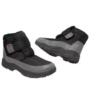 Atlas for Men Men's Sherpa-Lined Snow Boots - Black Grey  - BLACK - Size: 7Â½