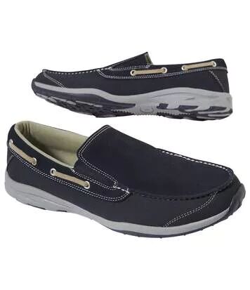 Atlas for Men Men's Navy Boat Shoes  - NAVY BLUE - Size: 6Â½