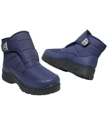 Atlas for Men Men's Blue Sherpa-Lined Snow Boots - Water-Repellent  - NAVY BLUE - Size: 5Â½