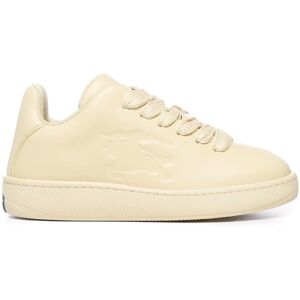 Burberry Box Sneaker In Leather - Yellow - male - Size: 43