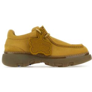 Burberry Mustard Nubuk Creeper Lace-up Shoes - MANILLA - male - Size: 43