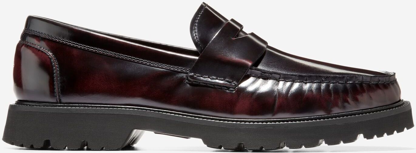 Cole Haan Men's American Classics Penny Loafer - Deep Burgundy-Black - Size: 9.5