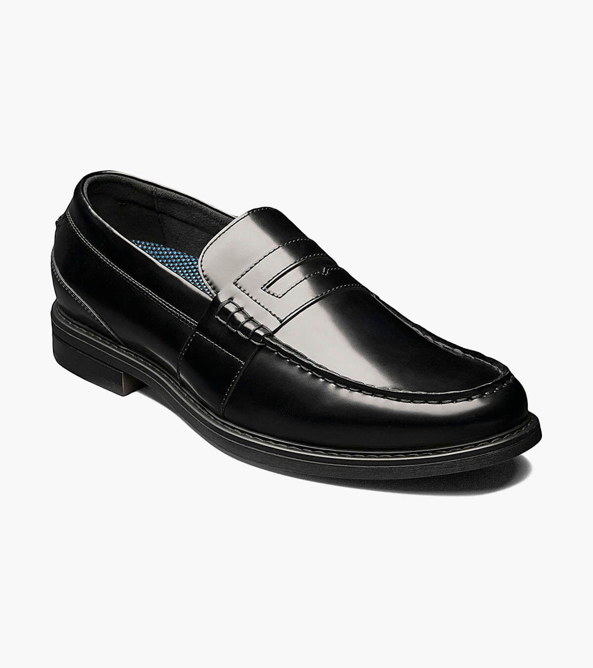 Nunn Bush Shoes Lincoln Moc Toe Penny Loafer Black Multi Size 9