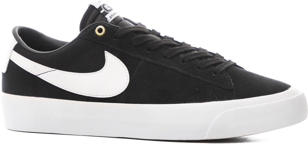 Nike SB Zoom Blazer Low Pro GT Skate Shoes - black/white-black-gum light brown 9.5