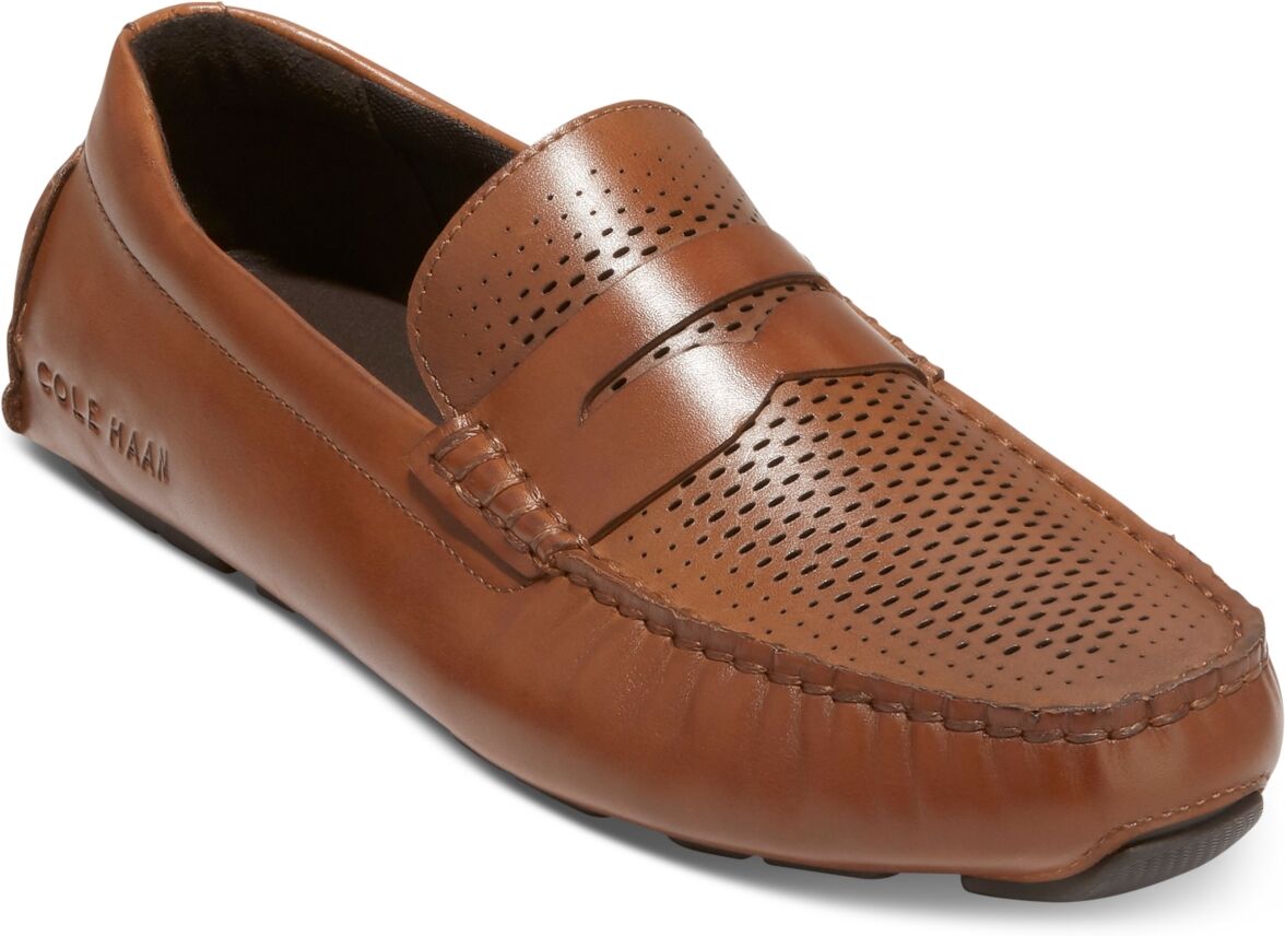 Cole Haan Men's Grand Laser Penny Driving Loafer - Ch British Tan/ch Java