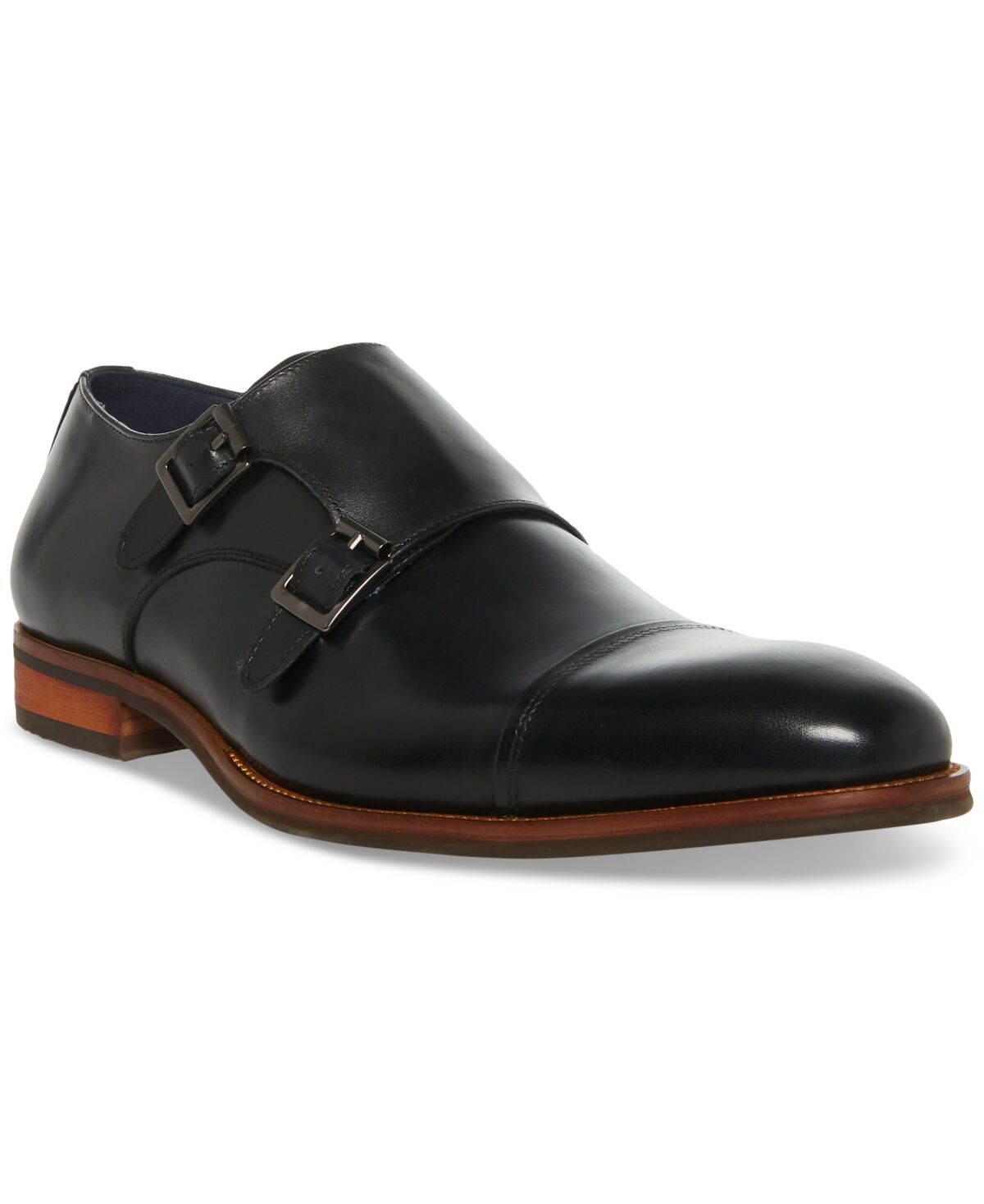 Steve Madden Men's Tilly Double Monk Strap Dress Shoe - Black