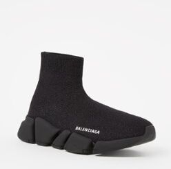 Balenciaga Speed 2.0 Sneaker mit Logo und Lurex Schwarz 38