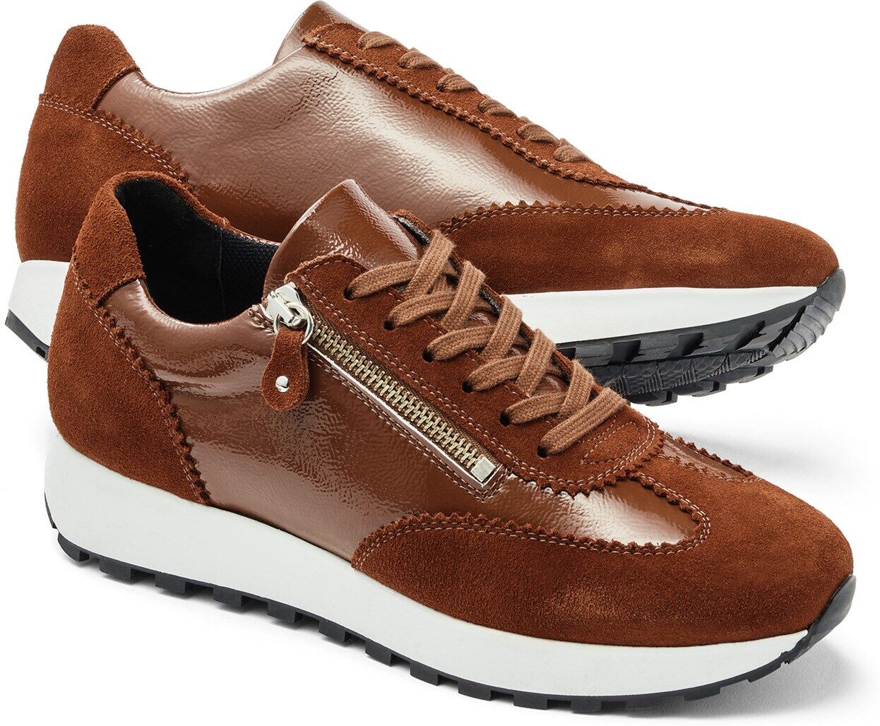 Walbusch Materialmix Sneaker Braun