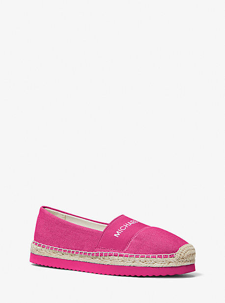 MICHAEL Michael Kors MK Vicky Logo Canvas Slip-On Espadrille - Wild Berry