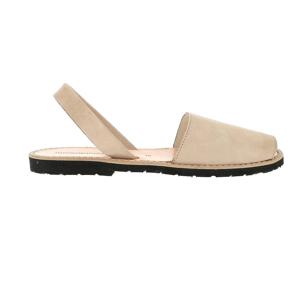 MINORQUINES Sandales en nubuck talon plat