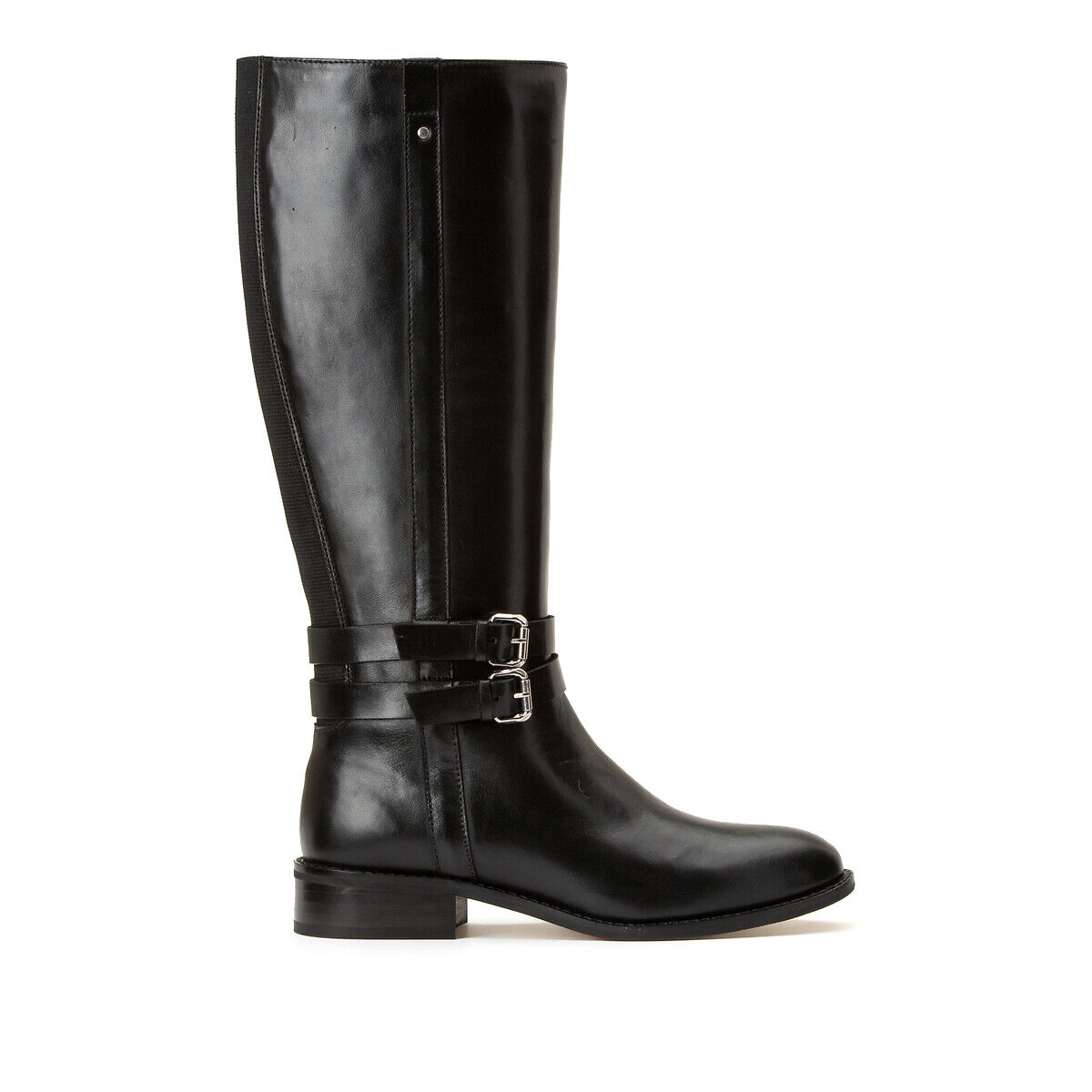 LA REDOUTE COLLECTIONS Bottes en cuir talon plat, détail boucles