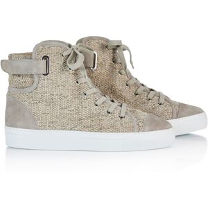 Madeleine High-Top-Sneaker im Material-Mix kitt 39