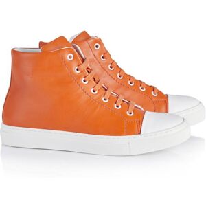 Madeleine Sneaker zum Schnüren aus softem Leder safran / orange 36