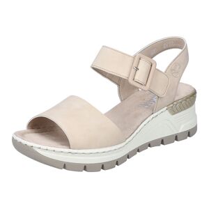 Rieker Keilsandalette, Sommerschuh, Sandale, Keilabsatz, mit modischer... beige  41