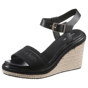 Calvin Klein Sandalette »WIRA 5C *I«, mit Bast bezogenem Keilabsatz schwarz  37