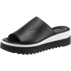 Gabor Pantolette, Plateau, Sommerschuh, Schlappen mit Metallicdetails schwarz  38