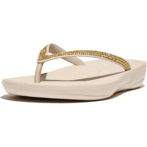 Fitflop Zehentrenner »iQUSHION SPARKLE - CLASSIC«, Keilabsatz, Sommerschuh,... beige  39