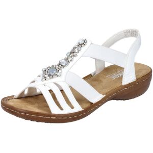 Rieker Riemchensandale, Sommerschuh, Sandalette, Keilabsatz, mit... weiss  41