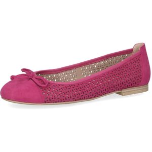 Caprice Ballerina, Schlupfschuh, Slipper, Festtagsschuh mit modischem Lochmuster fuchsia  38