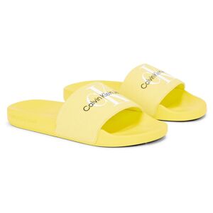 Calvin Klein Jeans Badepantolette »FANNY SLIDE MONOGRAM«, Sommerschuh,... gelb  36