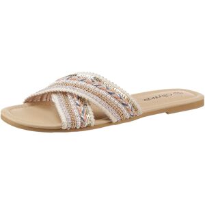 CITY WALK Pantolette, Sommerschuh, Schlappen im Boho-Look beige  39