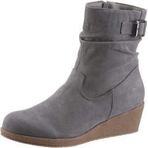 CITY WALK Stiefelette, mit Raffungen am slouchy Schaft grau  40