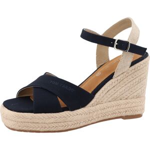 TOM TAILOR High-Heel-Sandalette »Jolanda«, Sommerschuh, Sandale, Keilabsatz,... navy-beige  41